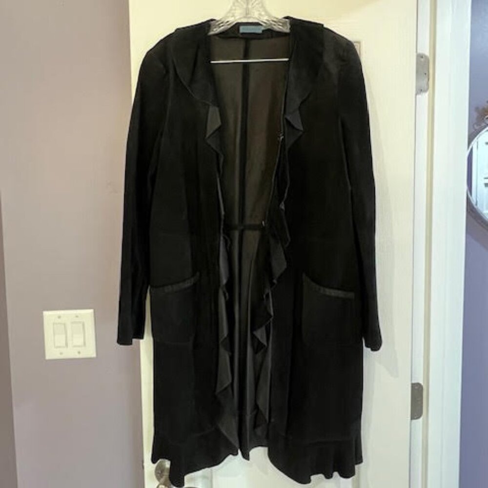 Suede Leather Ruffle Duster - Picture 5 of 9
